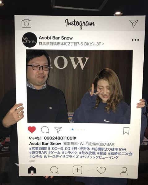 インスタボードで記念写真